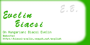 evelin biacsi business card